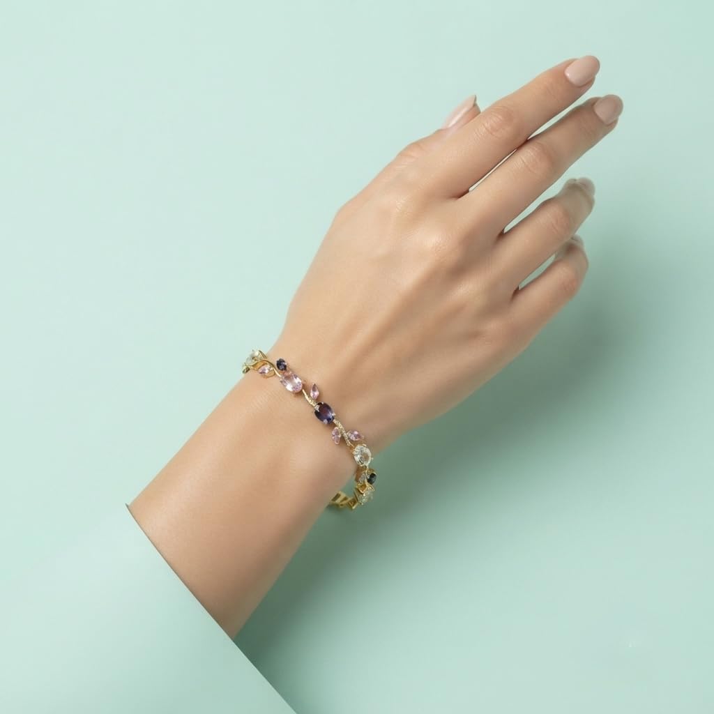 Sushee Lilac Tulip Crystal Bracelet