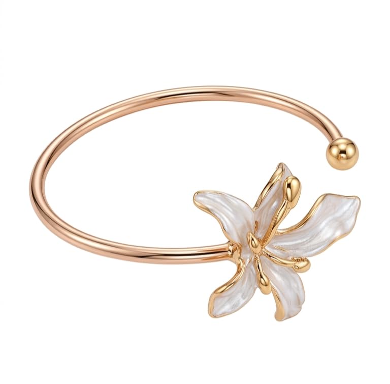 Sushee Turkish Flower Cuff Bracelet for Women