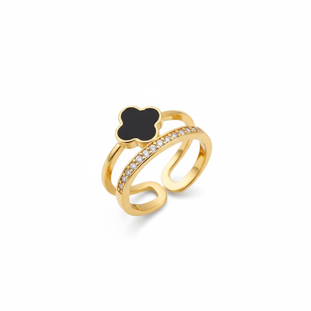 Sushee Clover Design Adjustable Ring for Women