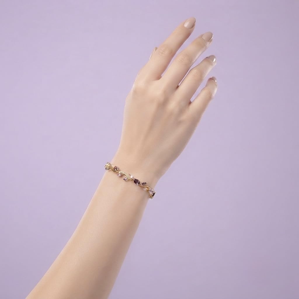 Sushee Lilac Tulip Crystal Bracelet