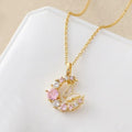 Sushee Butterfly-Moon Pendant Necklace for Women