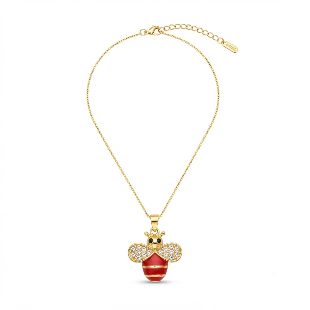 Sushee Ruby Bee Necklace
