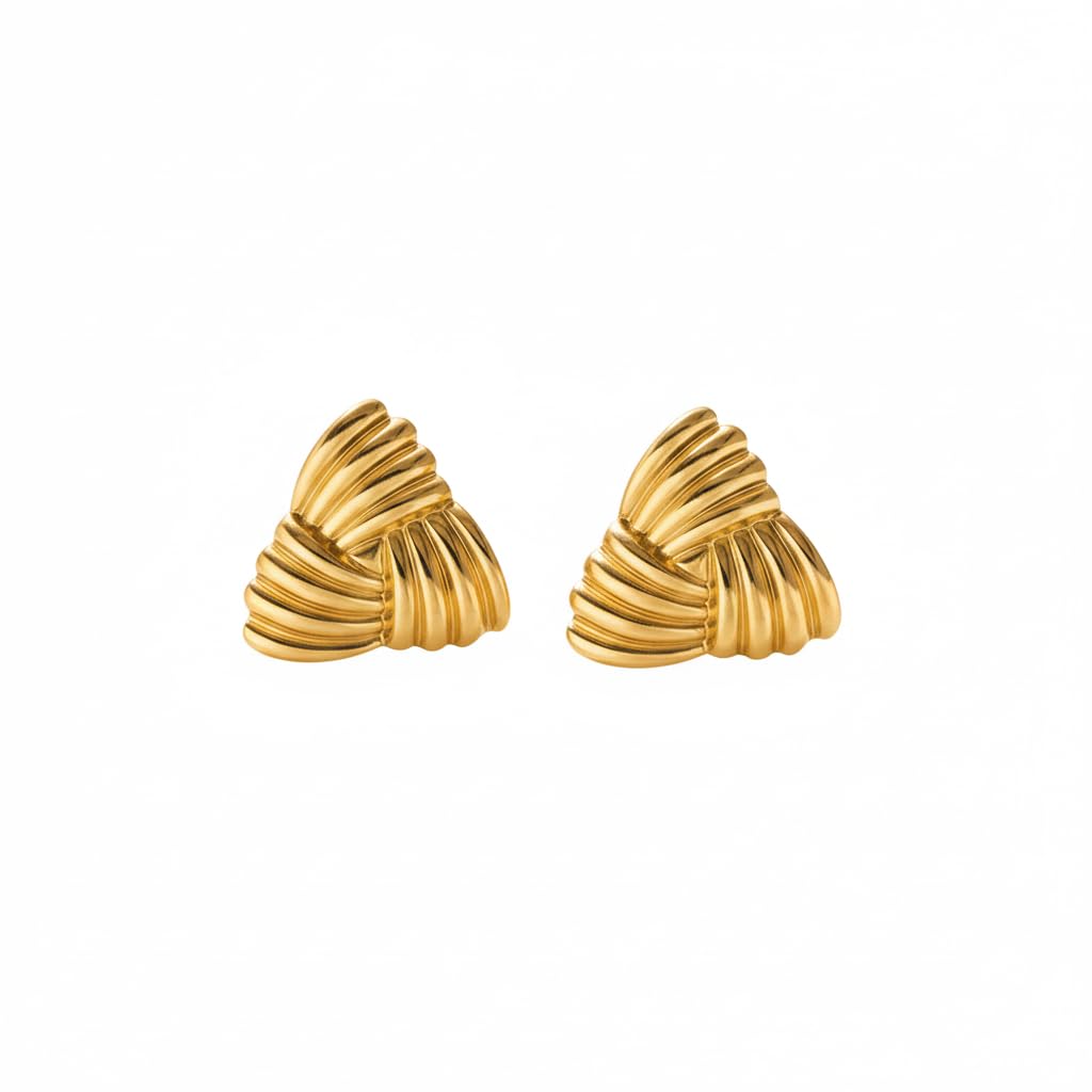 SUSHEE Gold Knot Stud Earrings for Women
