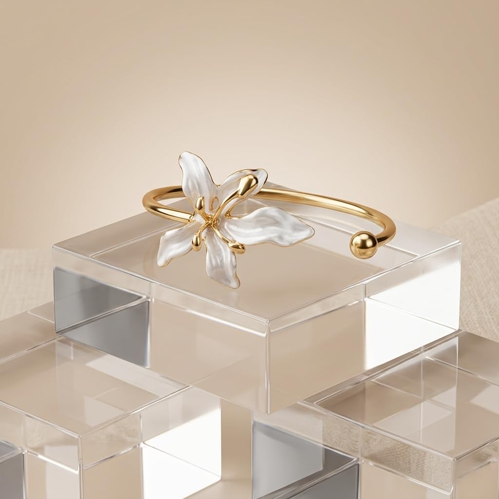 Sushee Turkish Flower Cuff Bracelet for Women