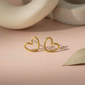 SUSHEE Solid Heart Stud Earrings for Women
