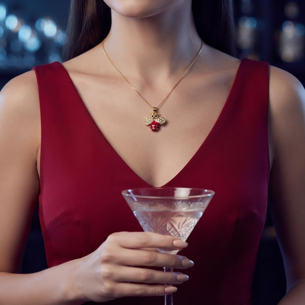Sushee Ruby Bee Necklace