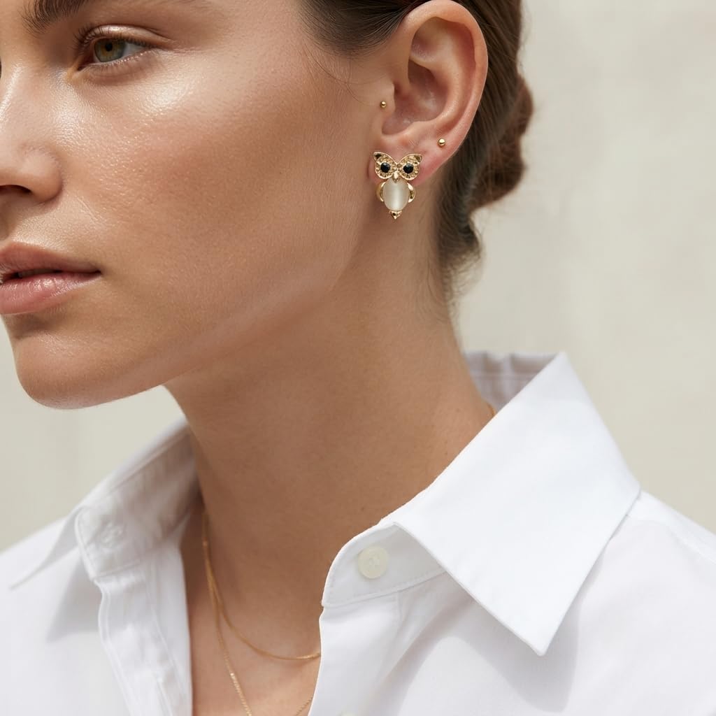 Sushee Owl Stud Earrings
