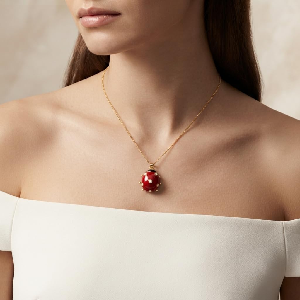 Sushee Lucky Ladybug Necklace