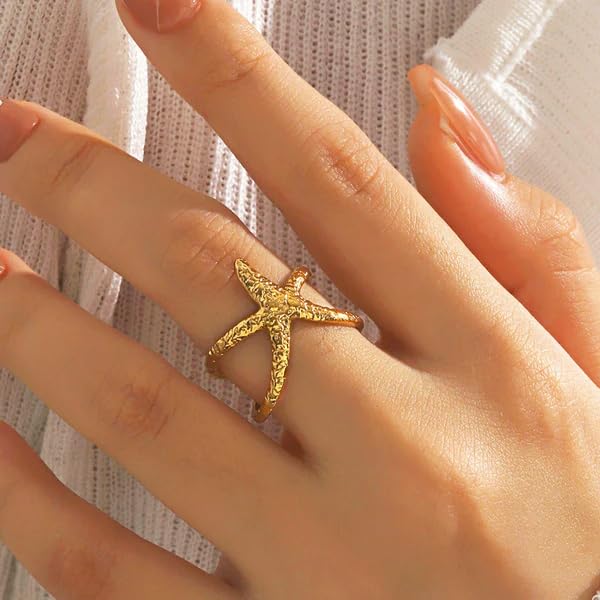 Sushee Anti Tarnish Starfish Ring for Women