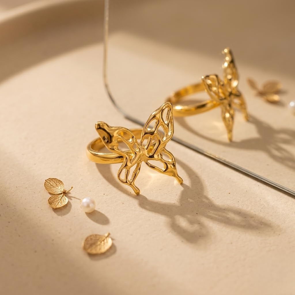Golden Flutter Ring