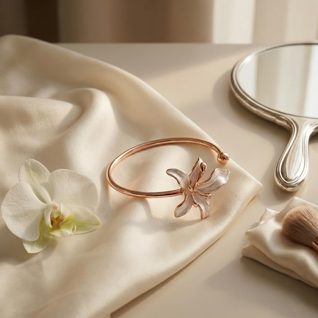 Sushee Turkish Flower Cuff Bracelet for Women