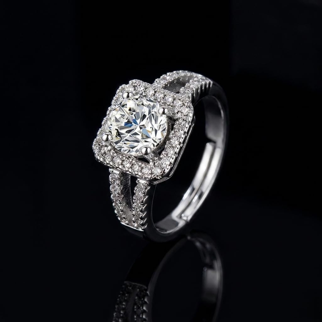 Sushee Adjustable Solitaire Ring for Women