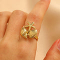 Sushee Starfish & Seashell Adjustable Ring for Women