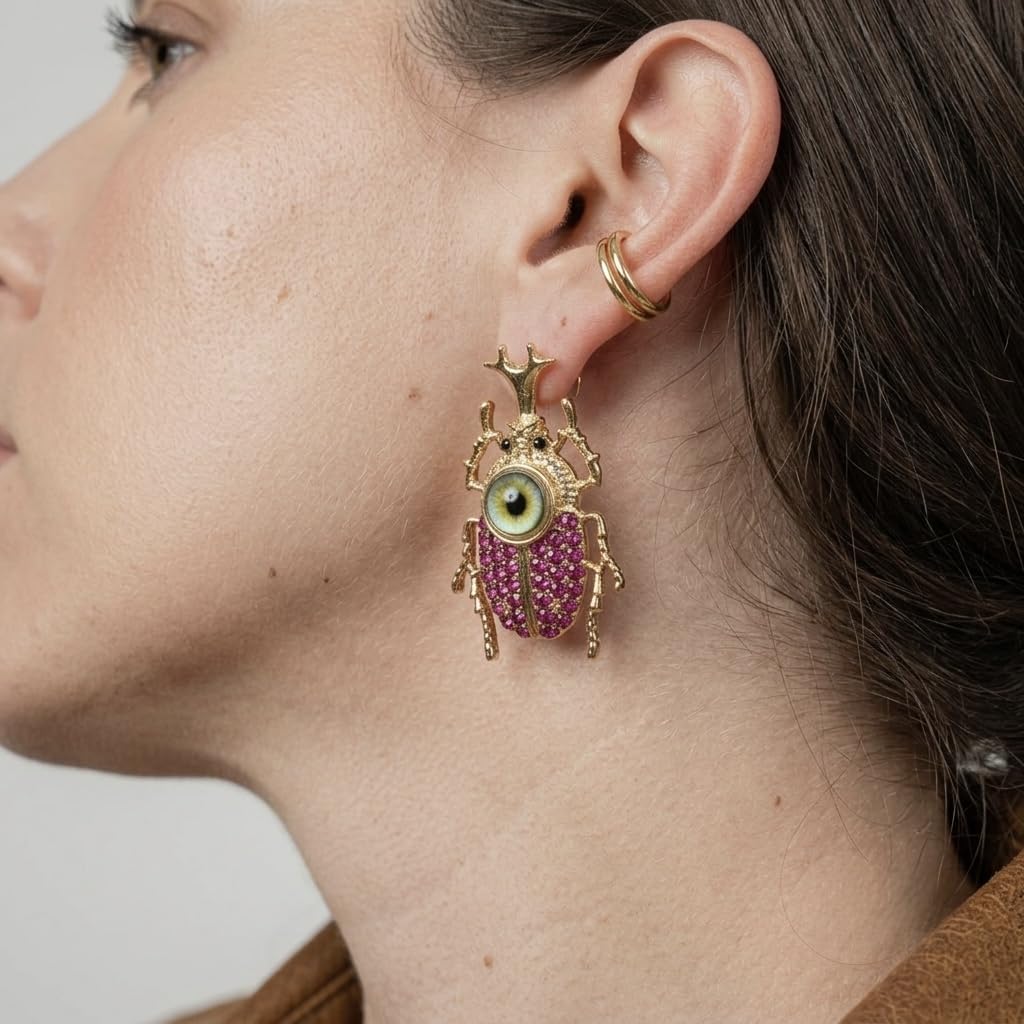 SUSHEE Beetle Stud Earrings