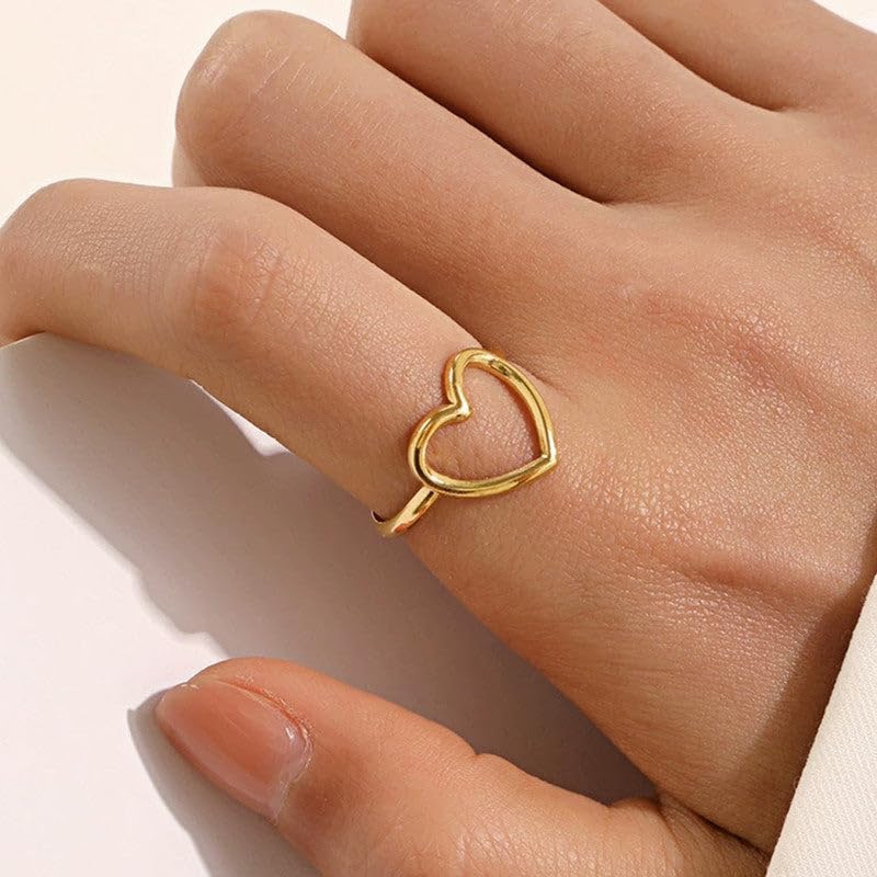 Sushee Adjustable Open Heart Ring for Women