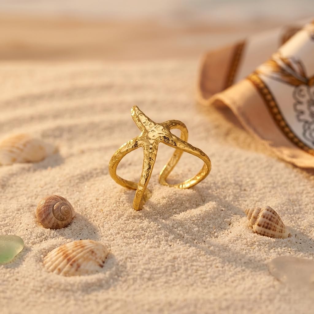 Sushee Anti Tarnish Starfish Ring for Women