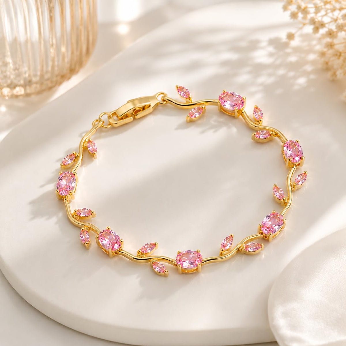 Sushee Blush Pink Tulip Bracelet