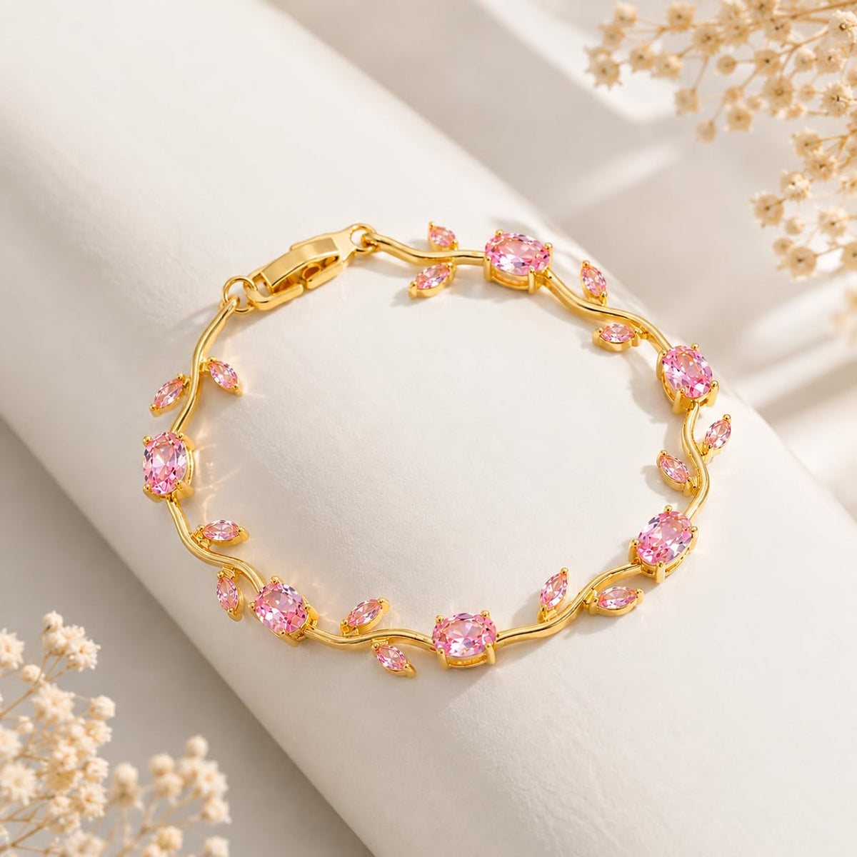Sushee Blush Pink Tulip Bracelet