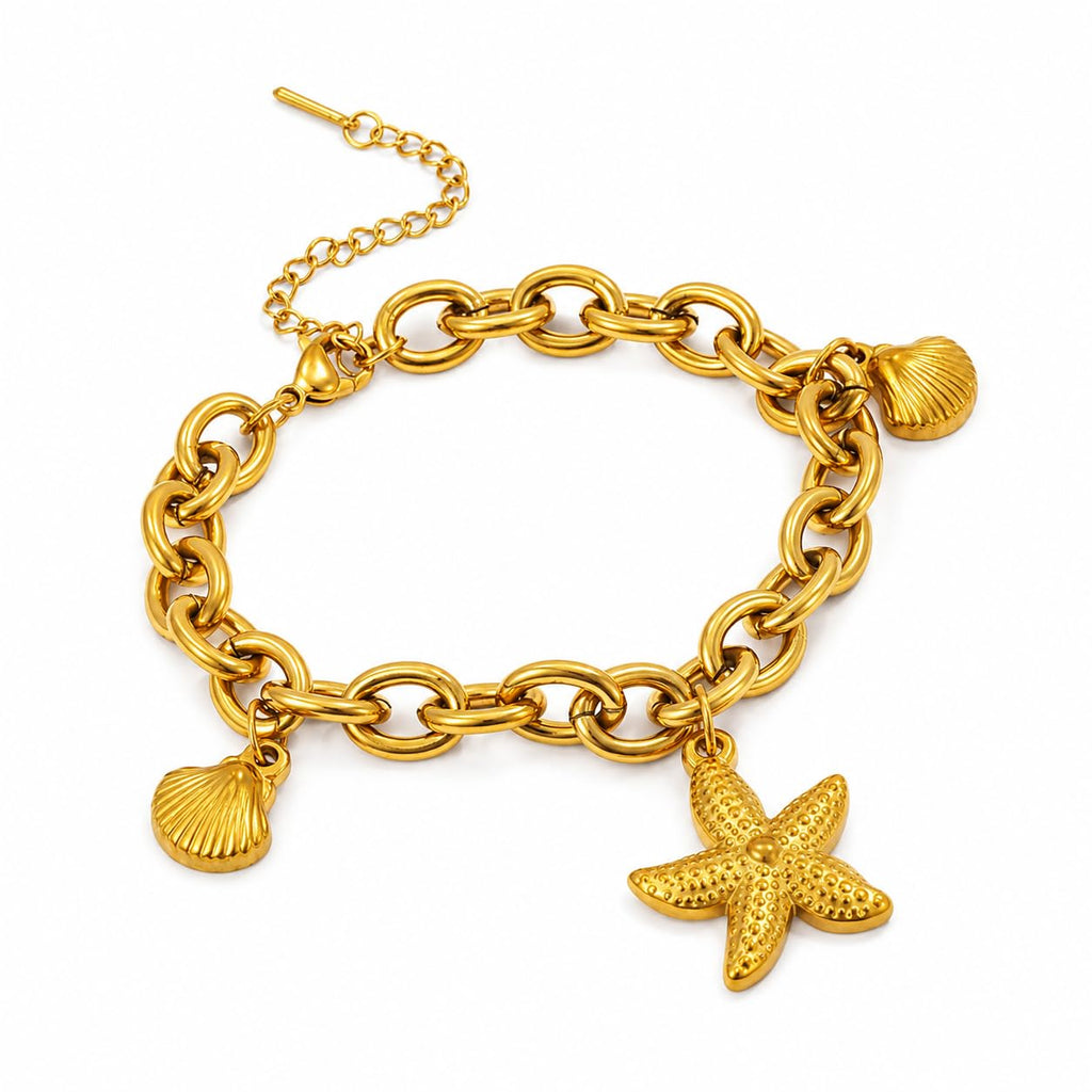 Sushee Anti Tarnish Starfish Charm Bracelet for Women |