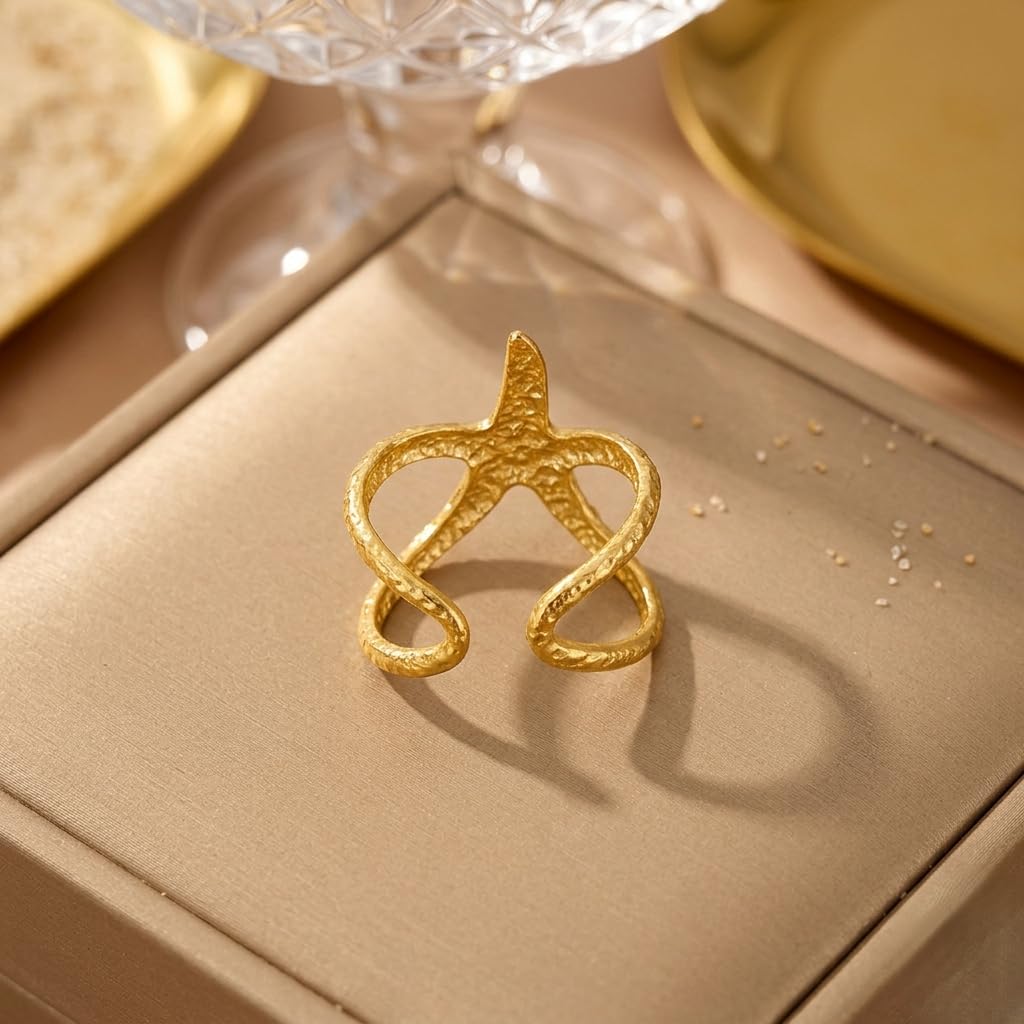 Sushee Anti Tarnish Starfish Ring for Women