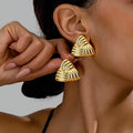 SUSHEE Gold Knot Stud Earrings for Women