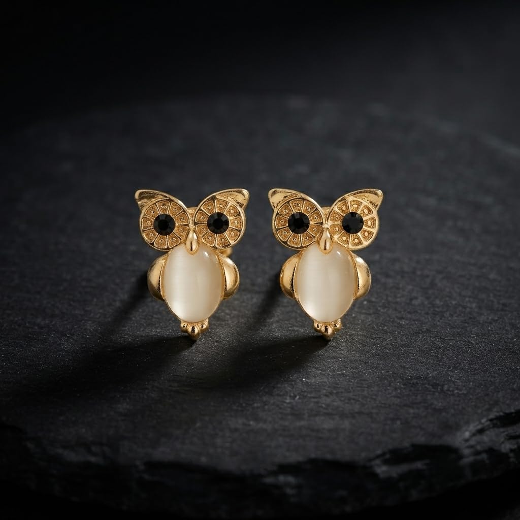 Sushee Owl Stud Earrings