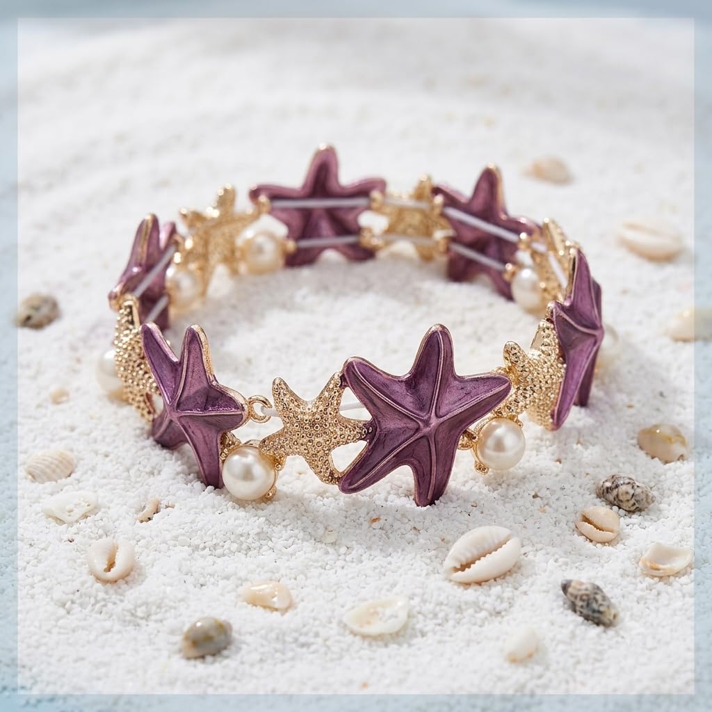 Sushee Ocean Starfish Pearl Bracelet for Women