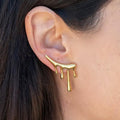 SUSHEE Gold Plated Anti Tarnish Stainless Steel Irregular Stud Earrings for Women