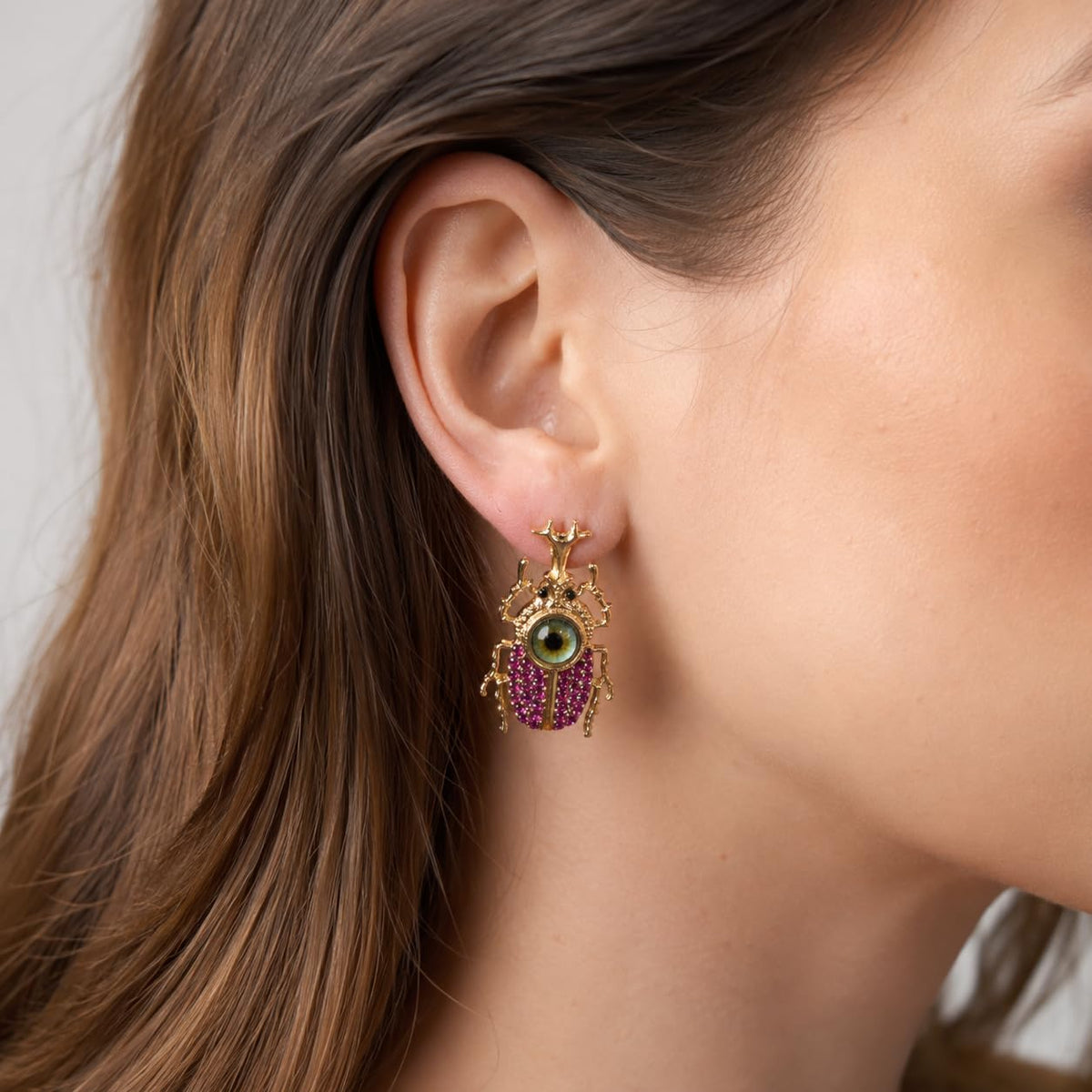 SUSHEE Beetle Stud Earrings