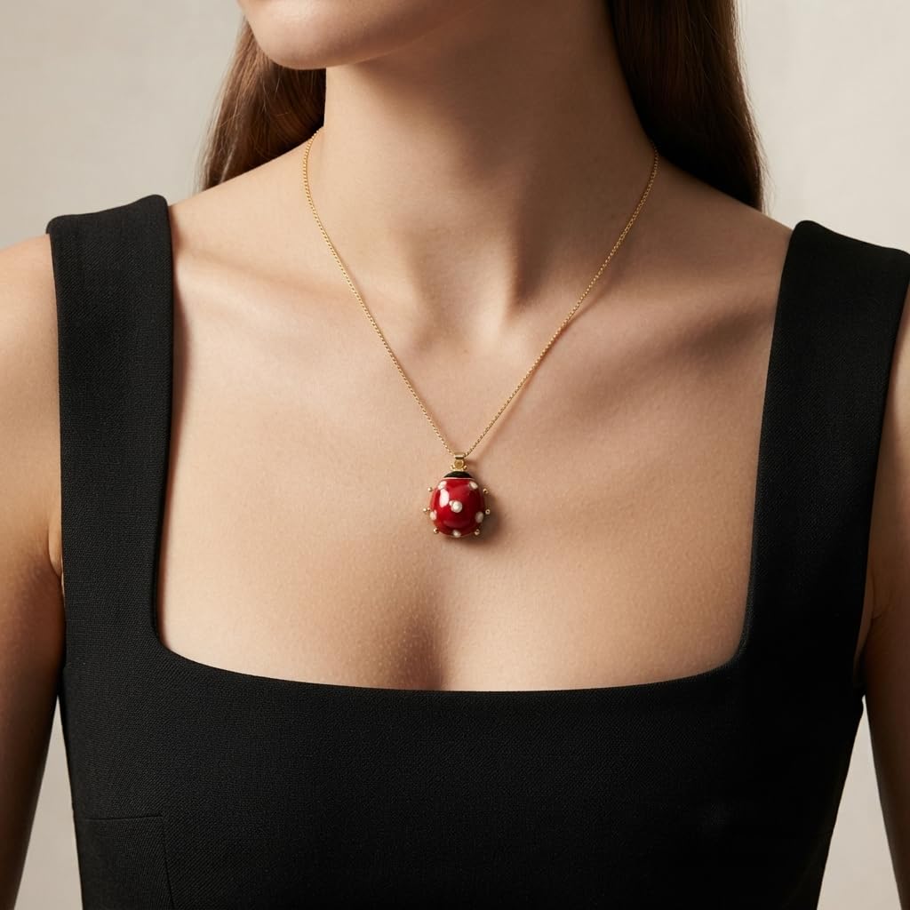 Sushee Lucky Ladybug Necklace