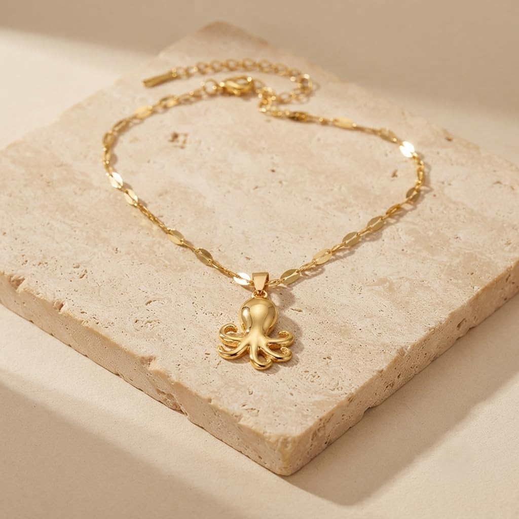 Sushee Octopus Pendant Necklace