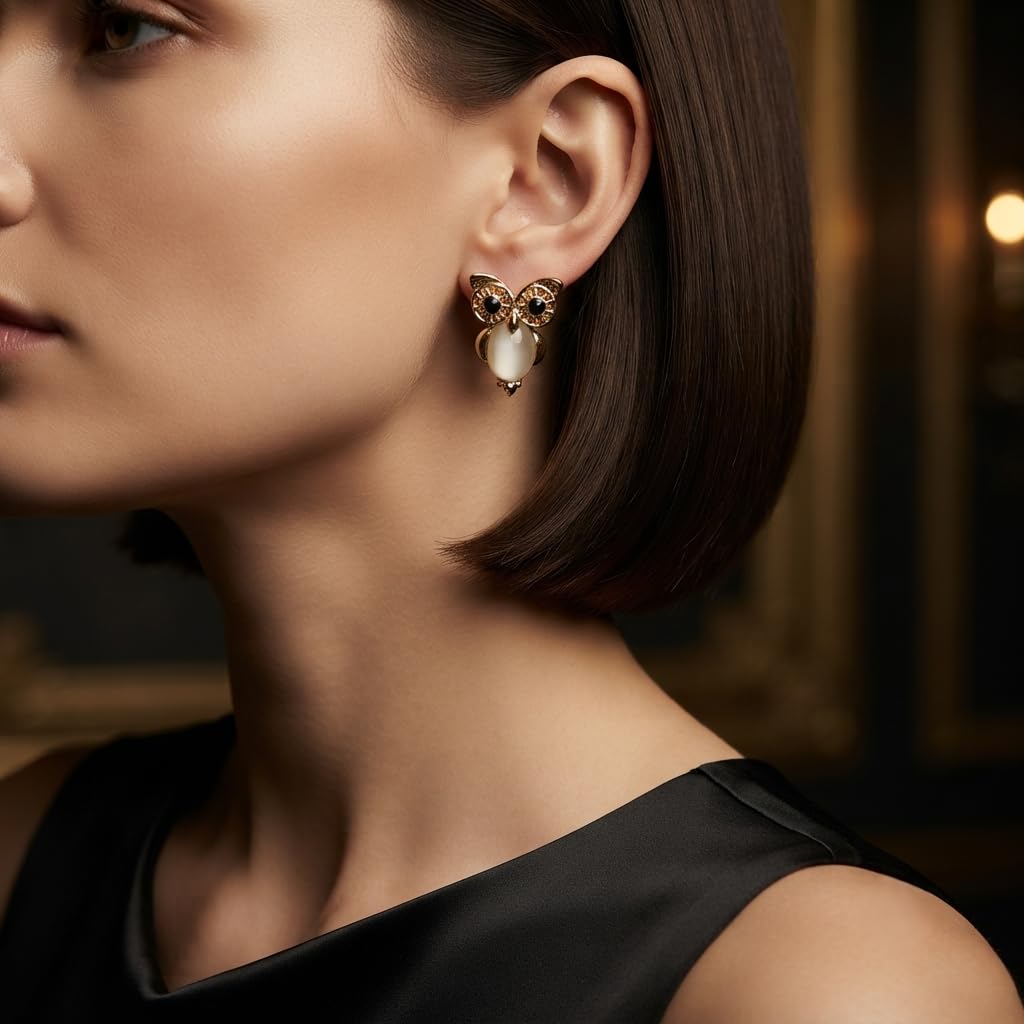 Sushee Owl Stud Earrings