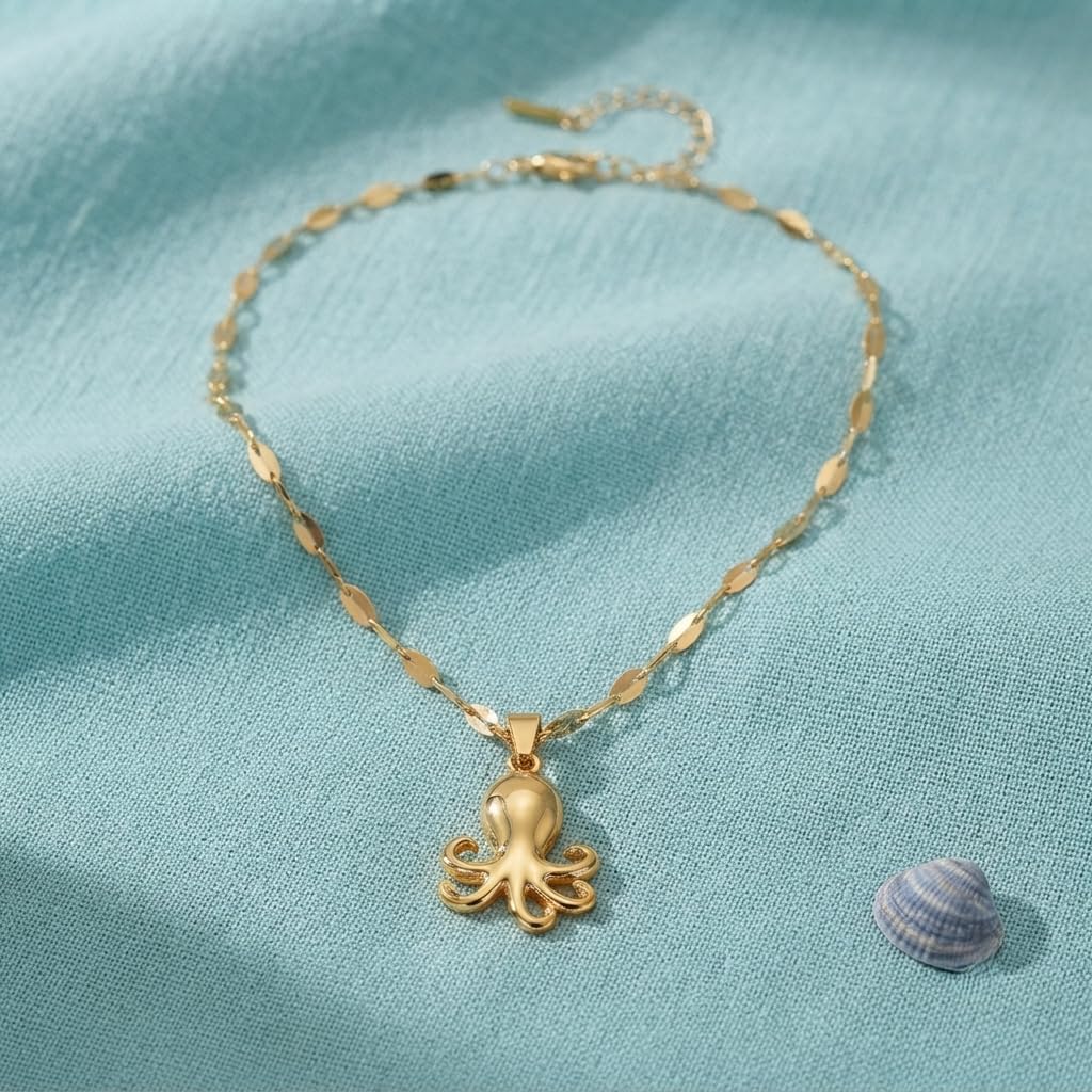 Sushee Octopus Pendant Necklace