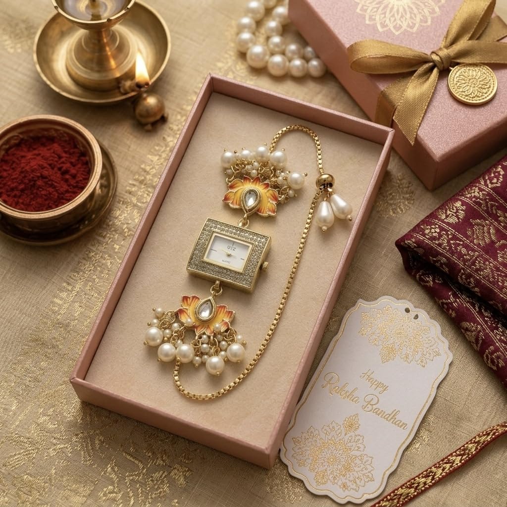 Sushee Yellow Lotus Bracelet Kashmiri Watch for Women