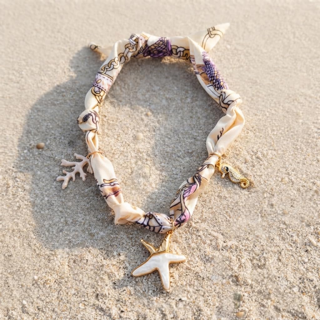 Sushee Starfish Scarf Necklace | Beach Jewellery