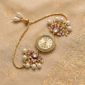 Sushee Red Lotus Bracelet Kashmiri Watch for Women