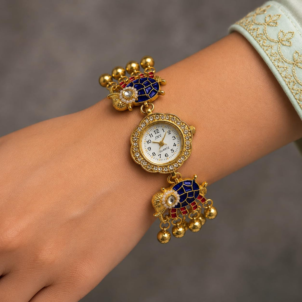 Sushee Elephant Bracelet Kashmiri Watch for Women