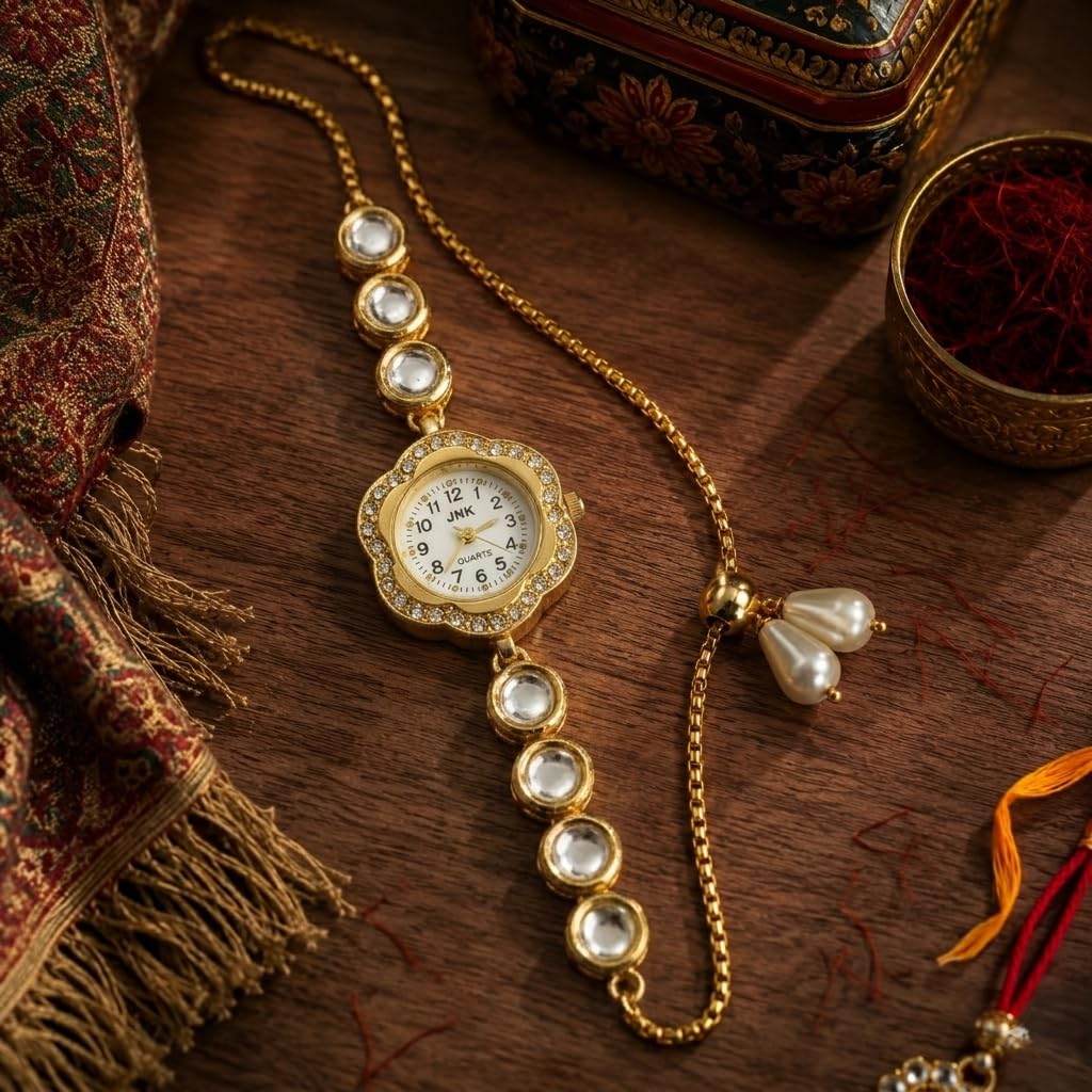 Sushee Women's Kundan Bracelet Watch