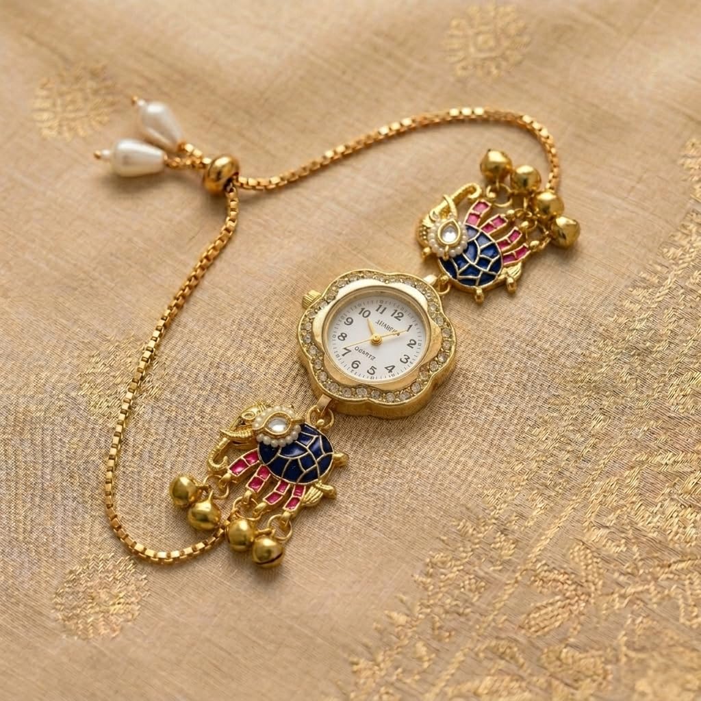 Sushee Elephant Bracelet Kashmiri Watch for Women