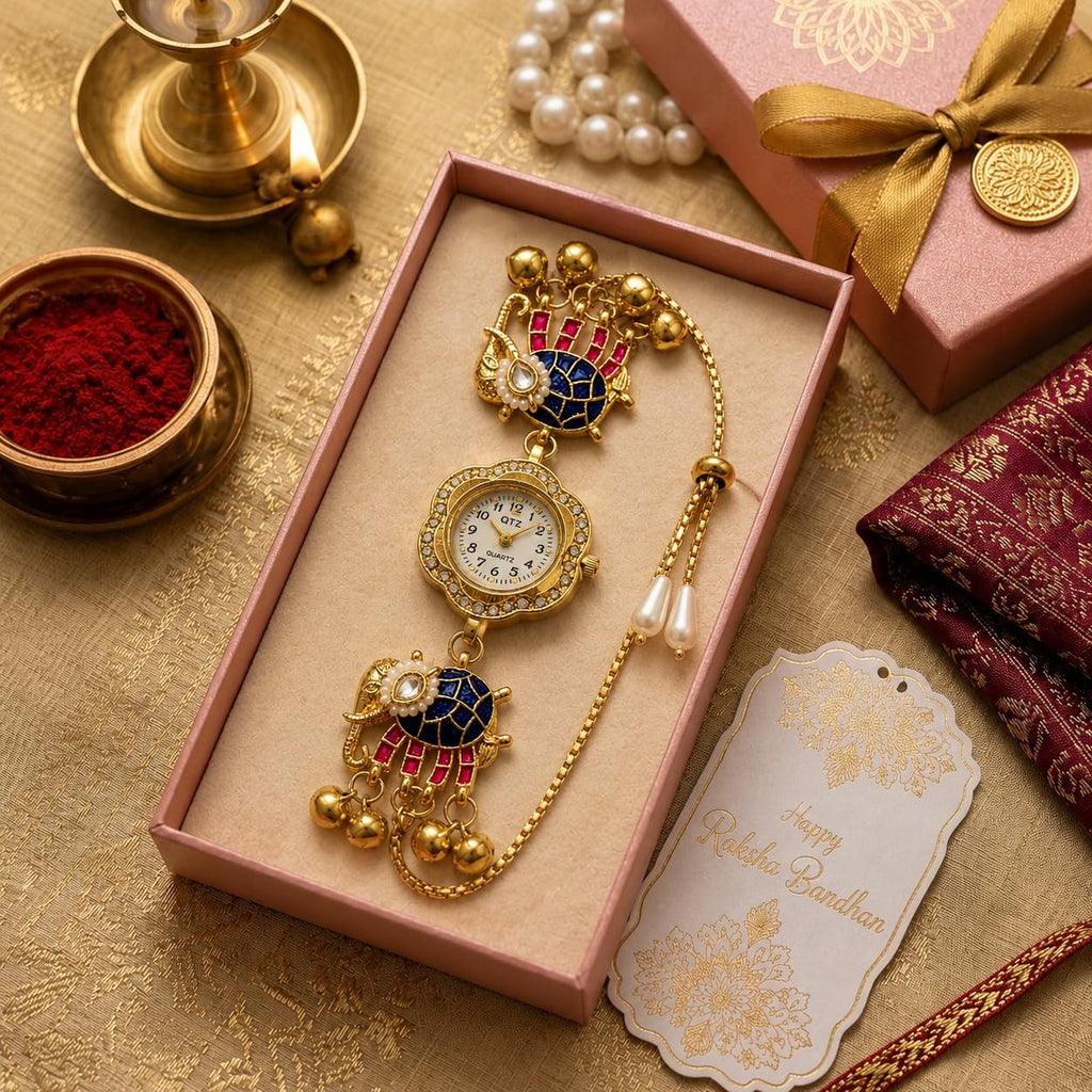 Sushee Elephant Bracelet Kashmiri Watch for Women