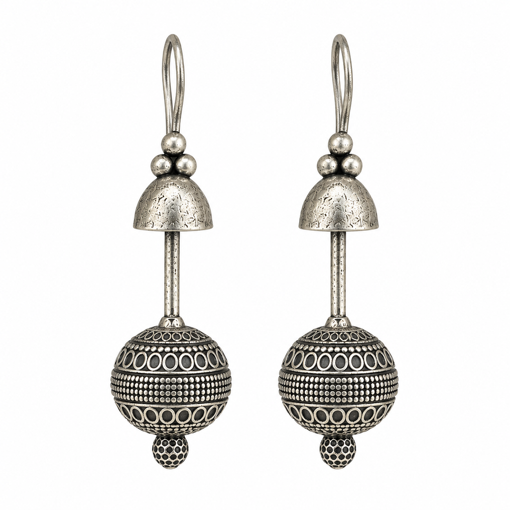 SUSHEE Navratri Oxidised Jhumka Earrings