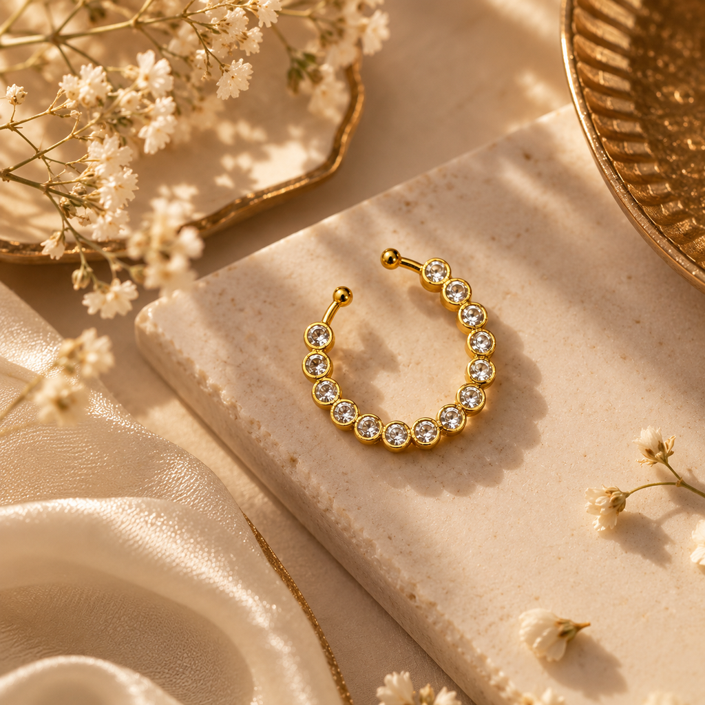 SUSHEE Karwa Chauth Dainty CZ Nose Pin