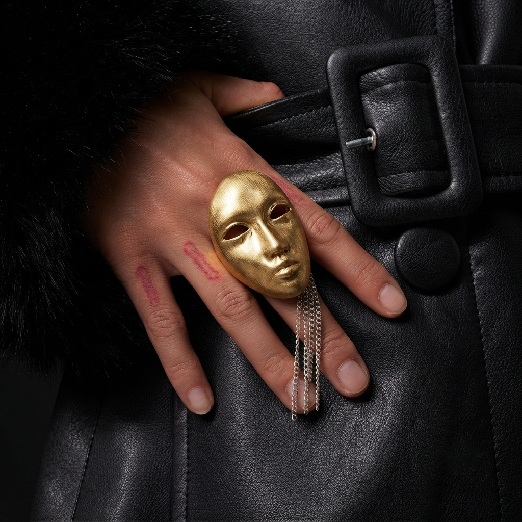 SUSHEE Halloween Spooky Face Mask Ring