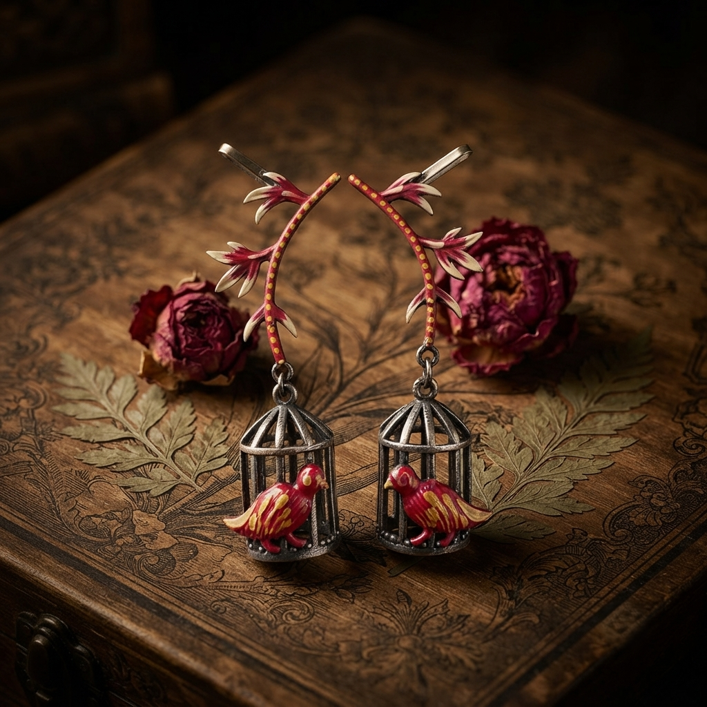 SUSHEE Navrang Birdcage Earrings