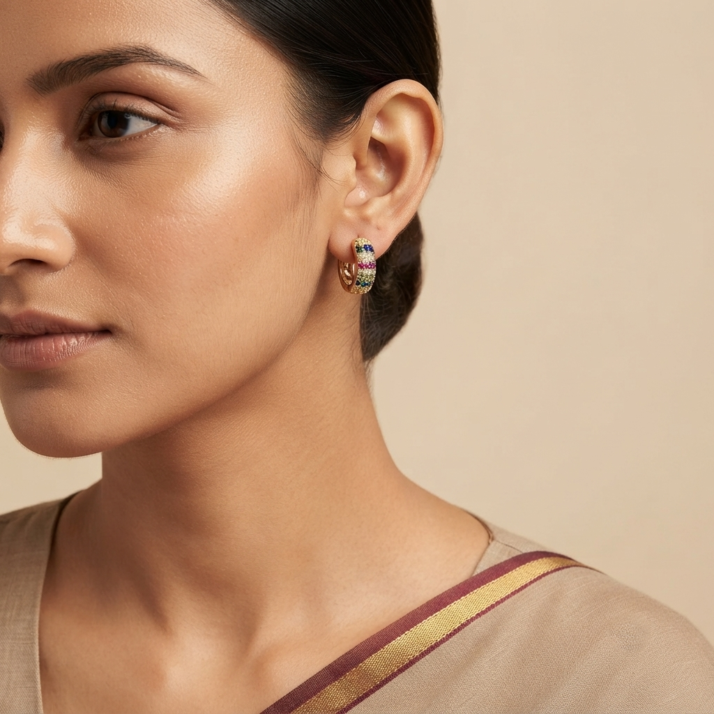 SUSHEE Karwa Chauth Dainty CZ Nose Pin