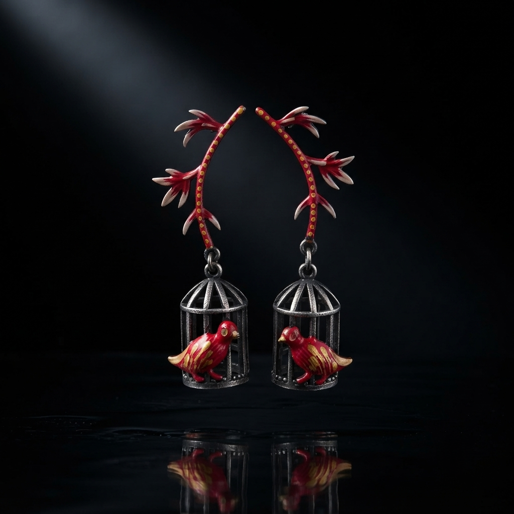 SUSHEE Navrang Birdcage Earrings