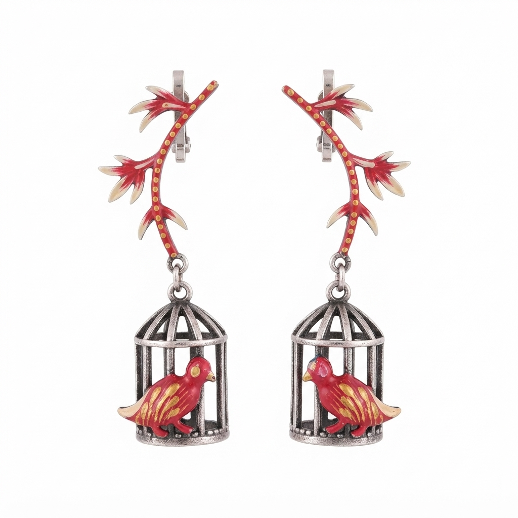 SUSHEE Navrang Birdcage Earrings