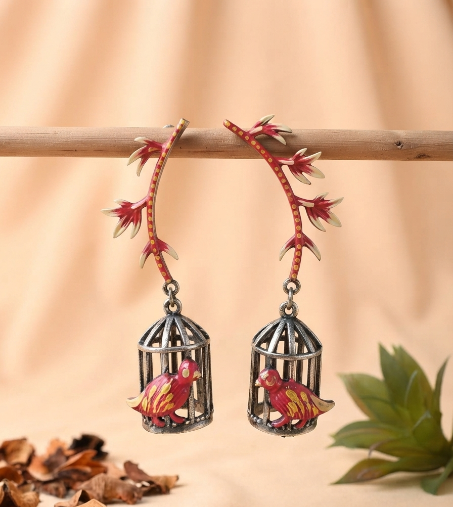 SUSHEE Navrang Birdcage Earrings