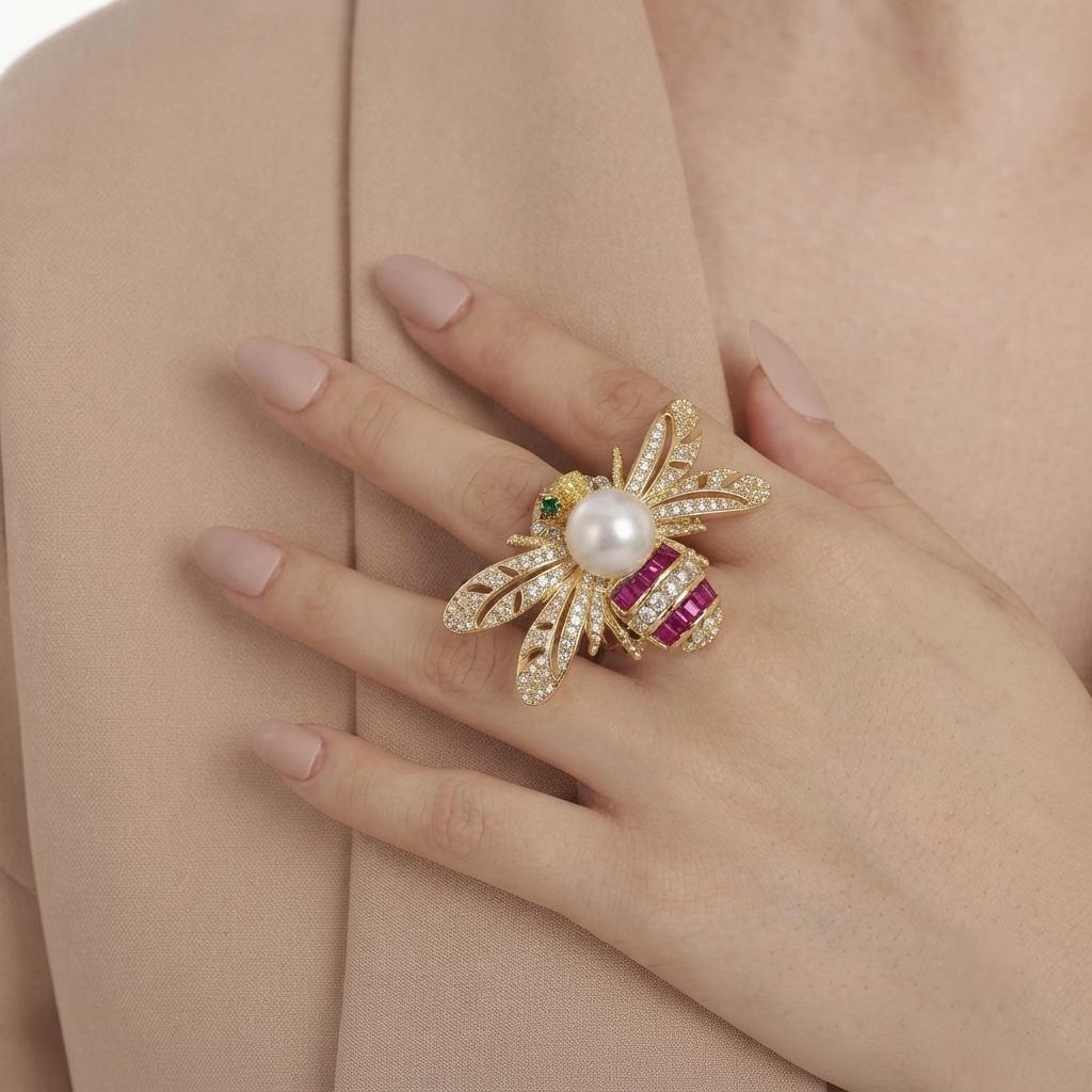 SUSHEE Royal Bee Statement Ring