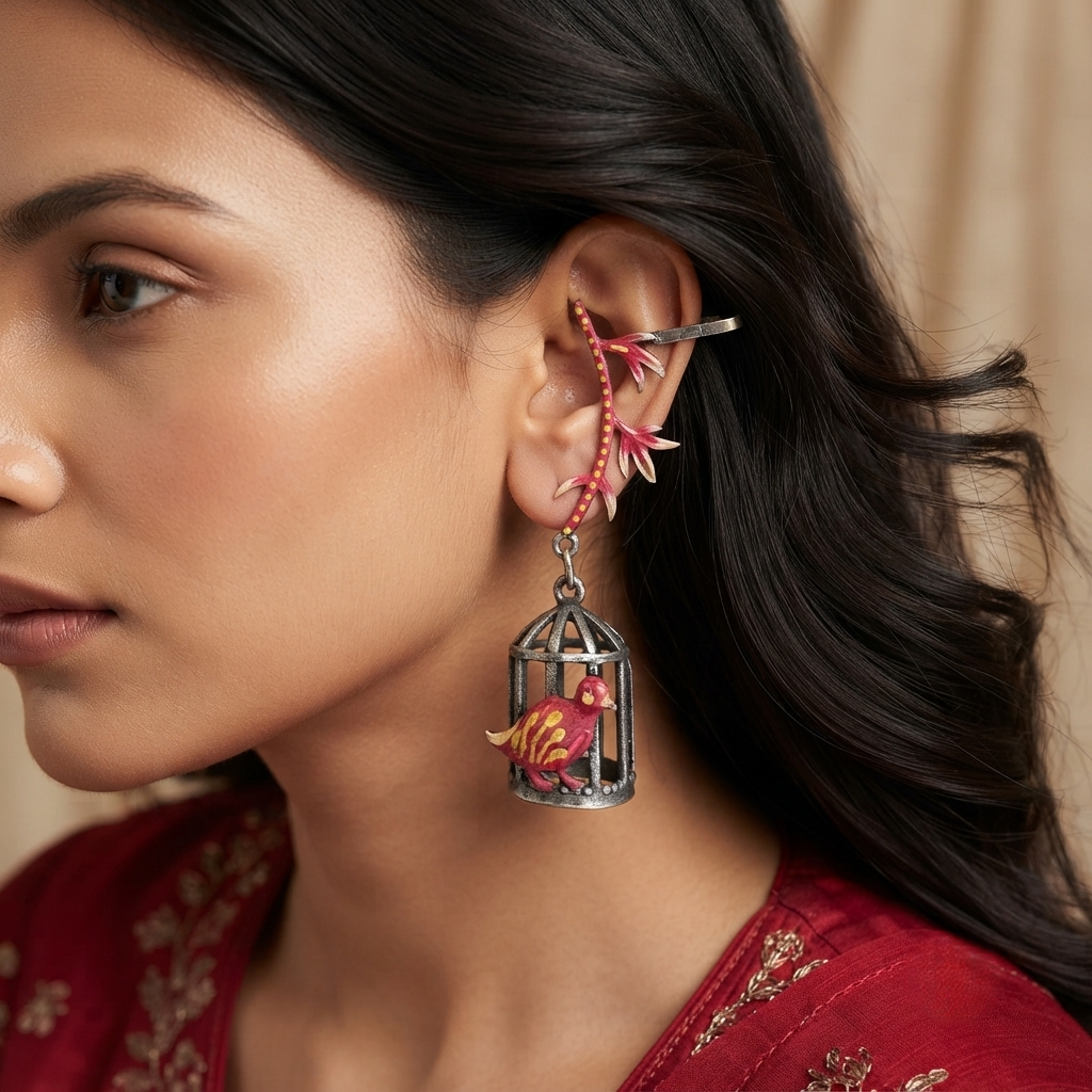 SUSHEE Navrang Birdcage Earrings